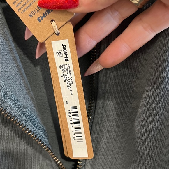 Skims Slouchy Half Zip Pullover, XS NWT - Picture 6 of 6